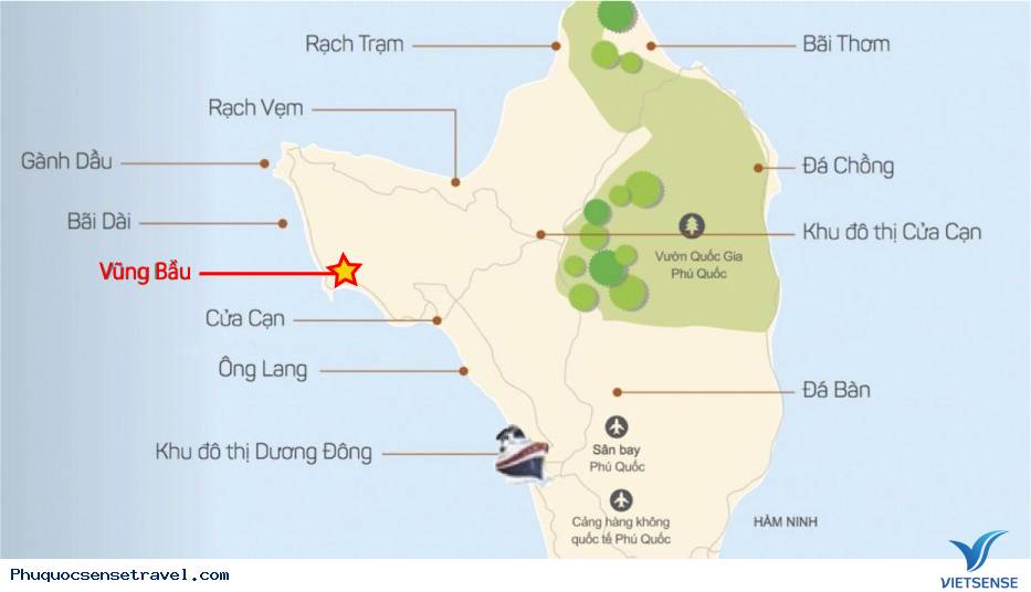 Vị trí Bãi Vũng Bầu